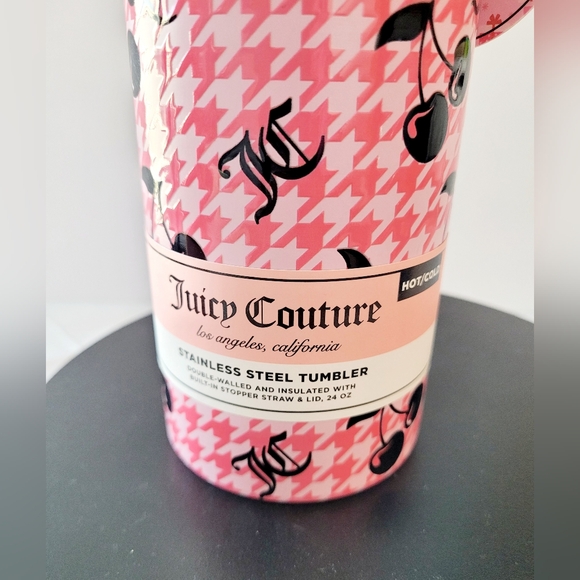 Juicy Couture Pink Cherry Stainless Steel Tumbler - Picture 3 of 3